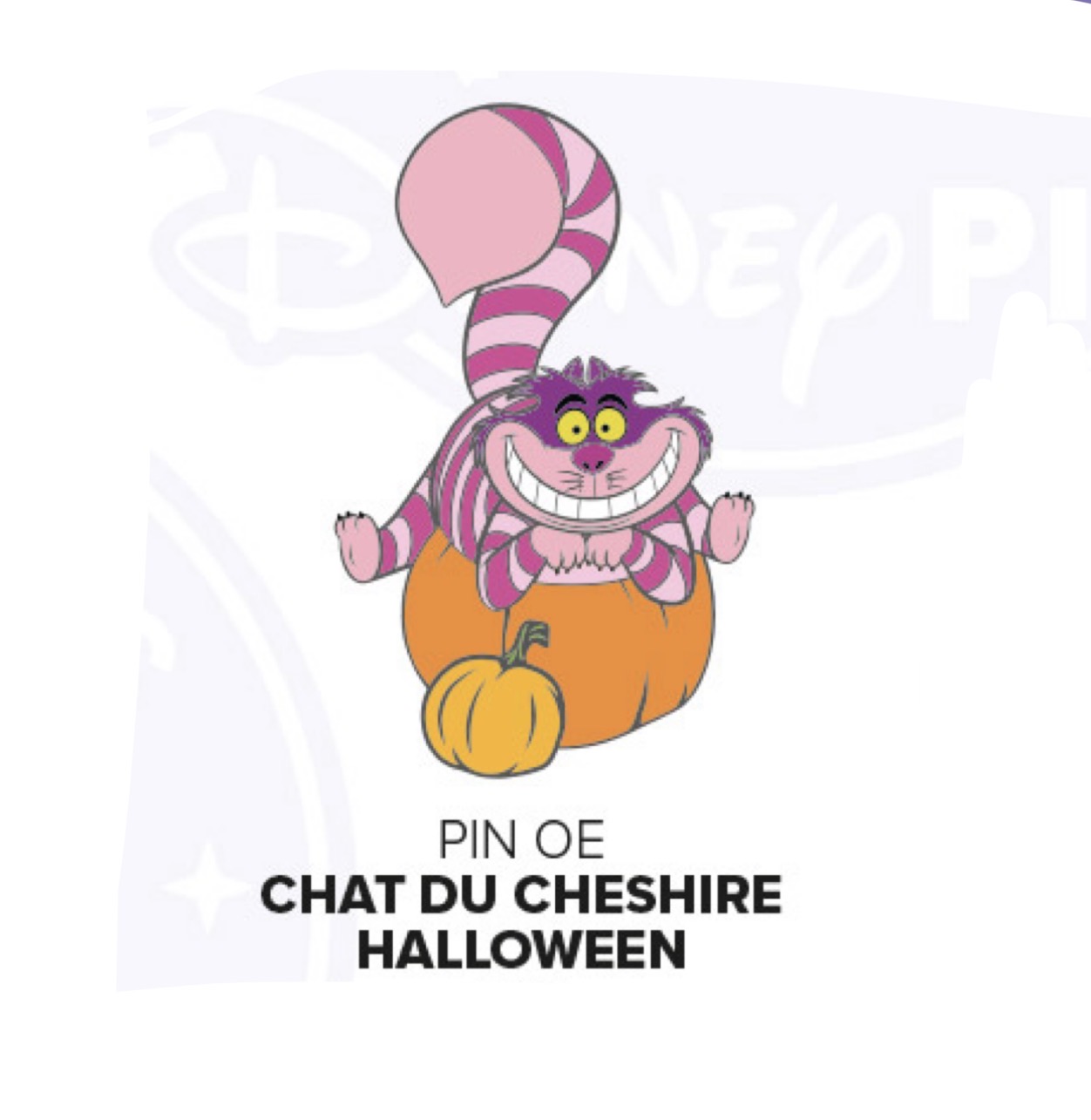 Disneyland Paris September 2026 Halloween Pumpkin Cheshire Cat Pin