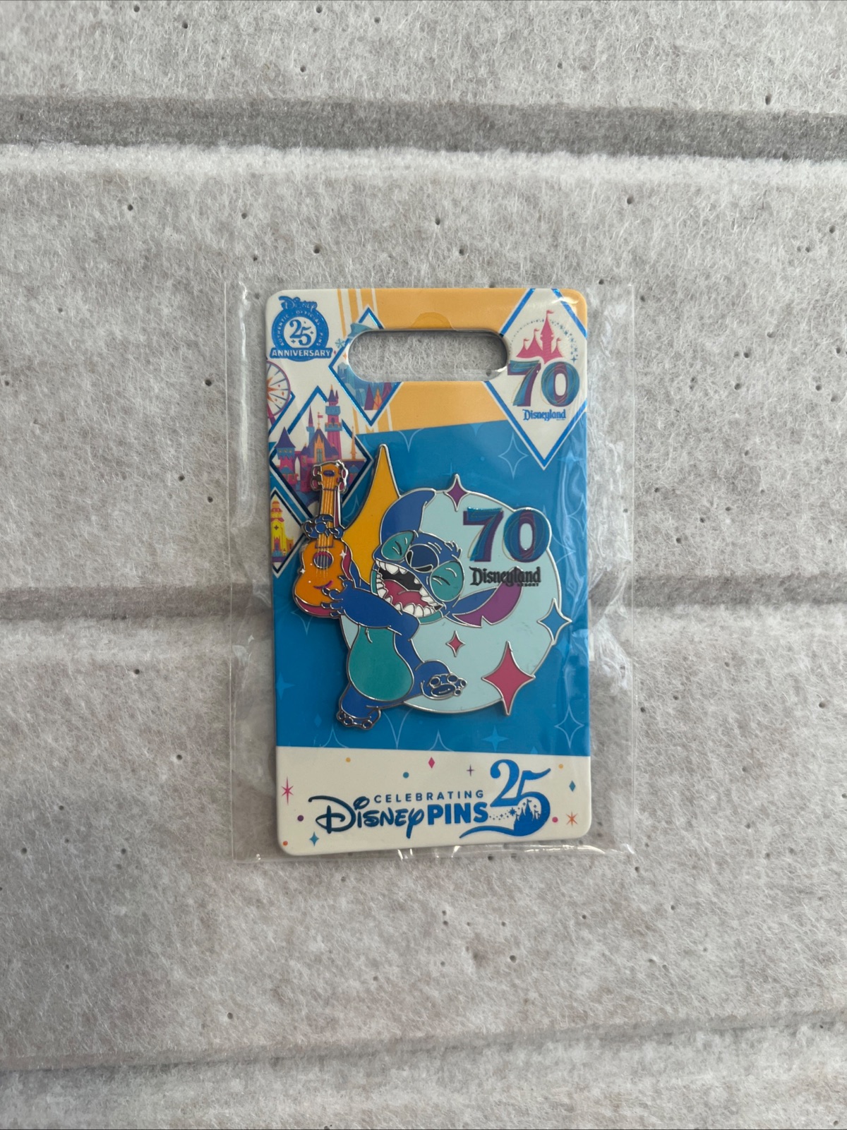 Disneyland Resort 70th Stitch Guitar Pin
