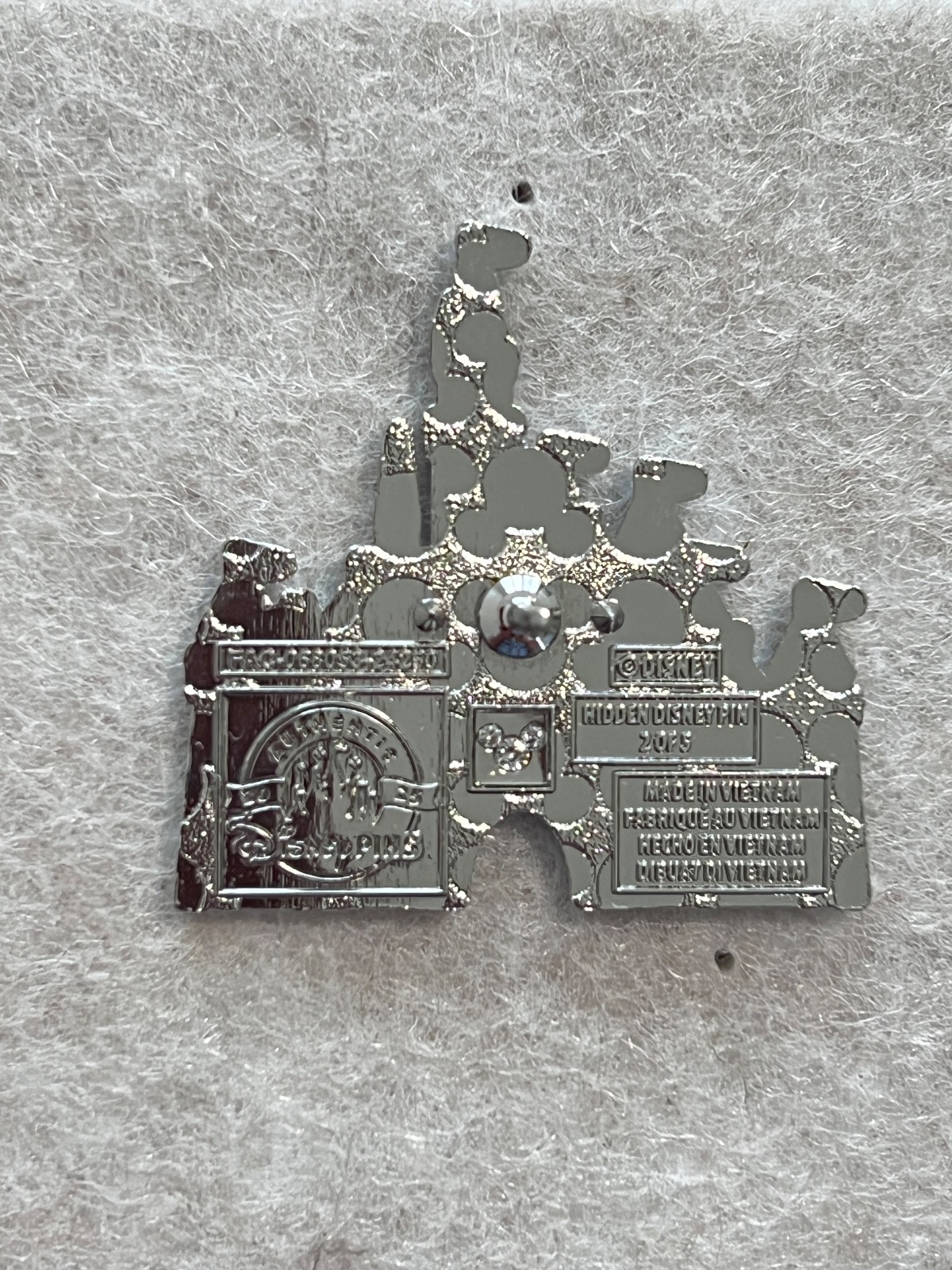 Disneyland Resort 2025 Hidden Mickey Wave A Disney Snacks Castle Pin view 2