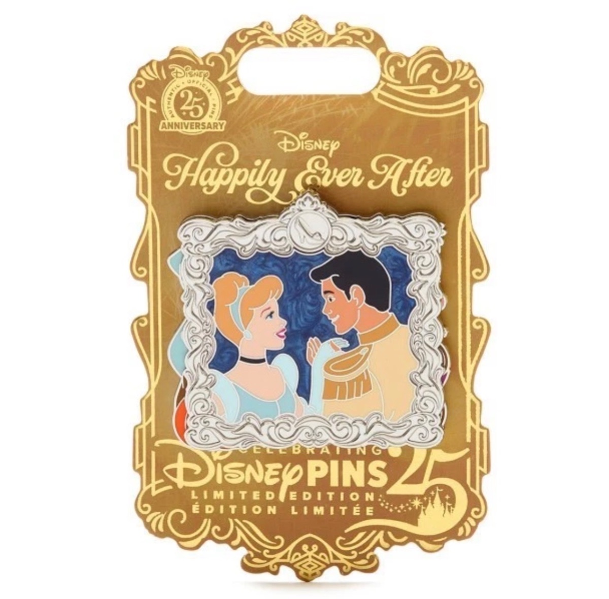 Disney Store Limited Edition Happily Ever After Cinderella Slider Pin view 1
