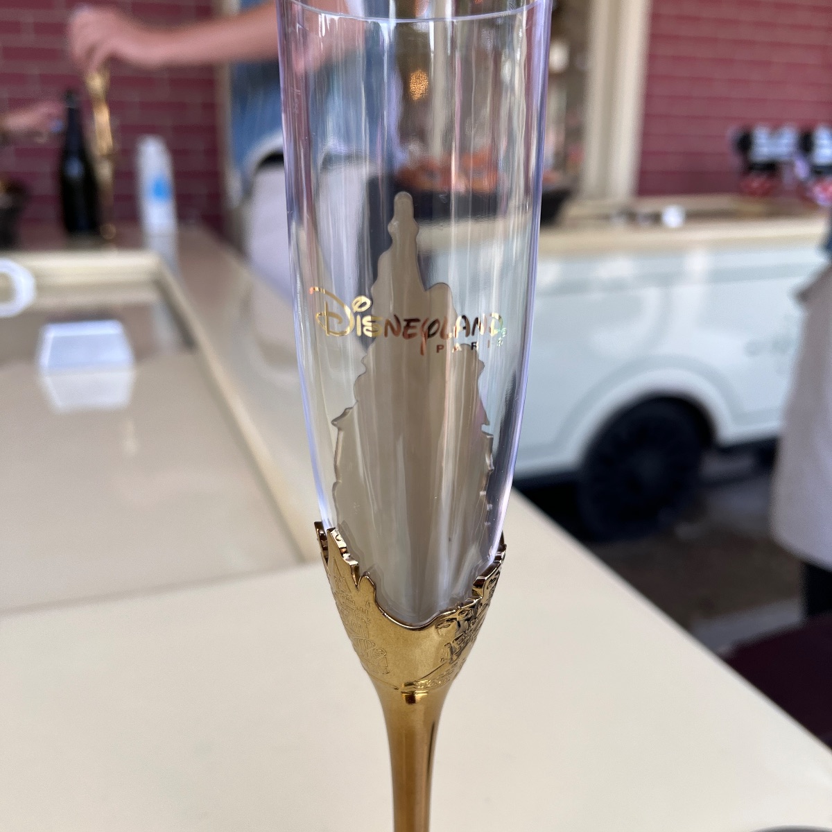 Disneyland Paris Plastic Gold Champagne Flute view 4