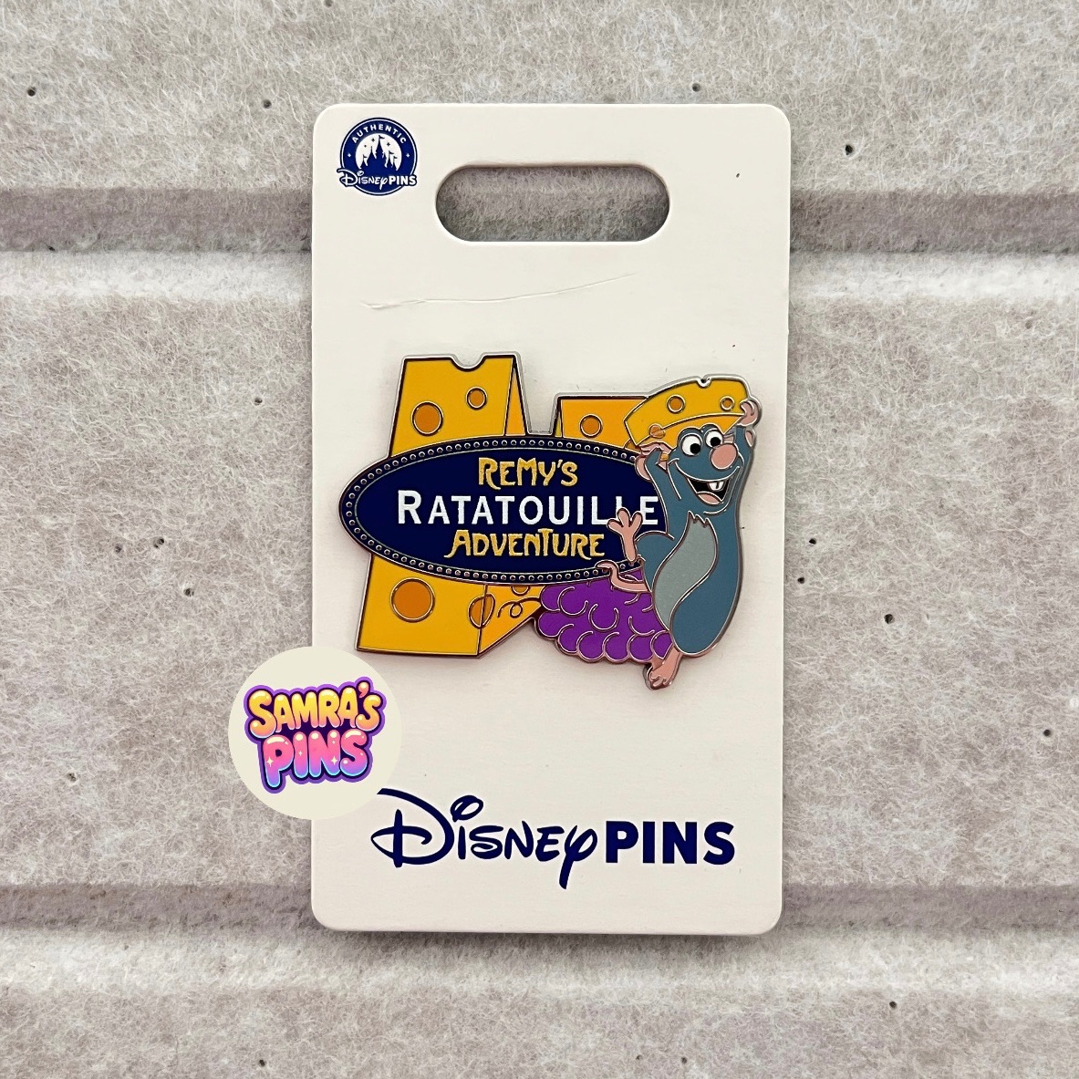 US Disney Remy’s Ratatouille Adventure Cheese Grapes Pin view 1