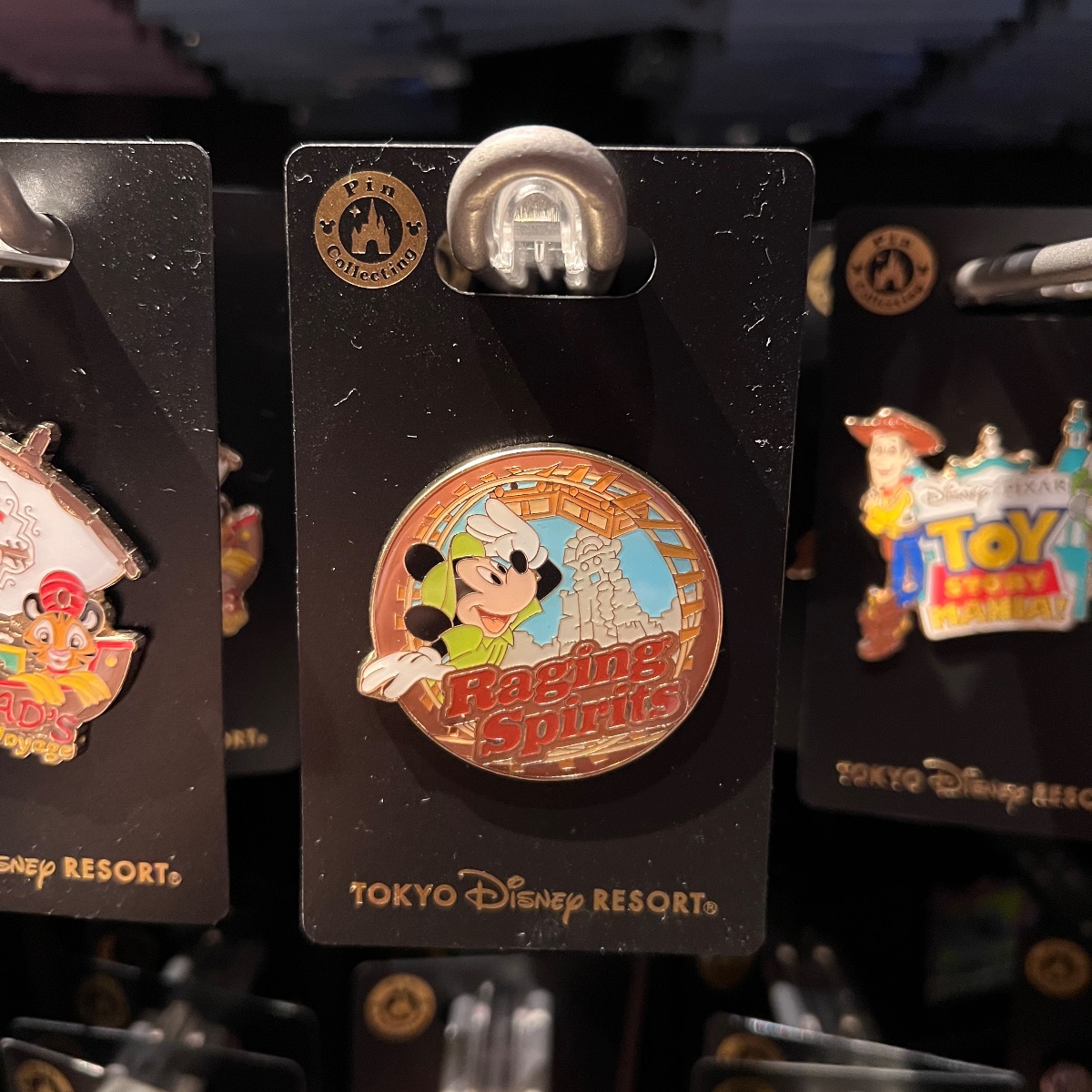Tokyo Disney Raging Spirits Attraction Pin view 1