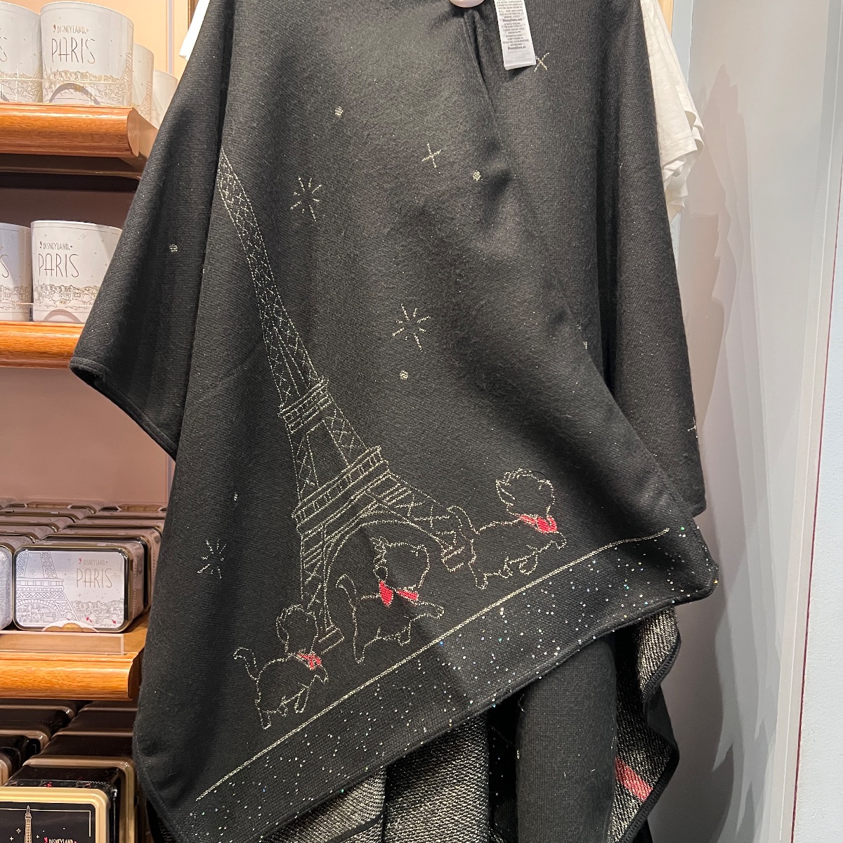 Disneyland Paris Aristocats Black Gold Poncho view 2