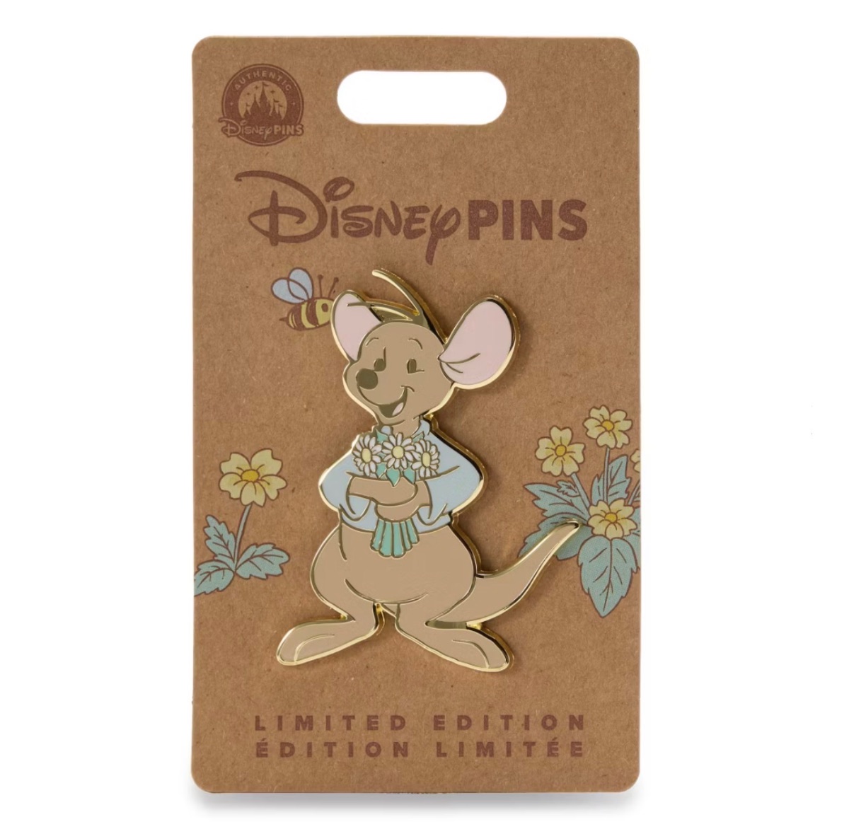Disney Store Limited Edition Winnie the Pooh Floral Roo Pin view 1