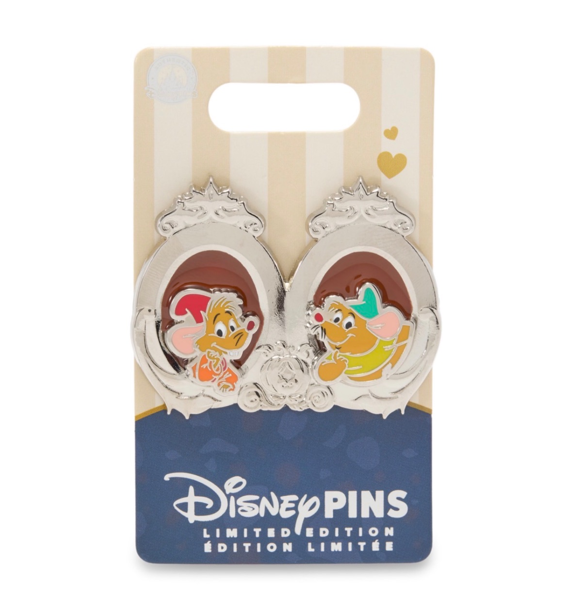 Disney Store Limited Edition Tails of Friendship Jaq Gus Pin view 1