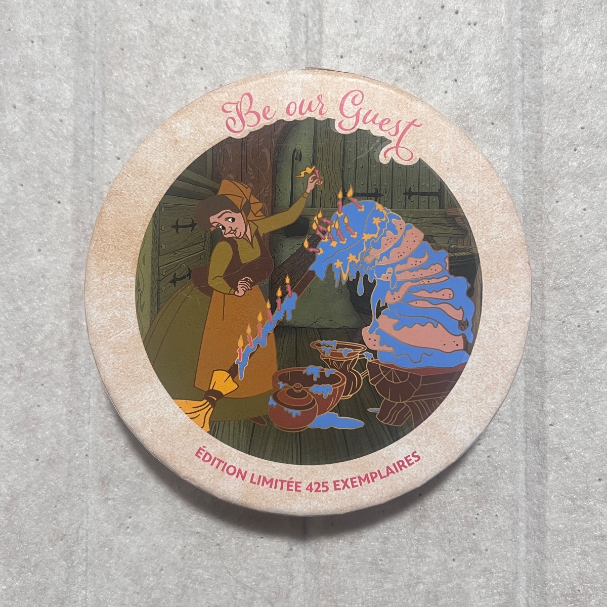 Disneyland Paris Limited Edition Be Our Guest Sleeping Beauty Fairy Cake Jumbo Pin view 3