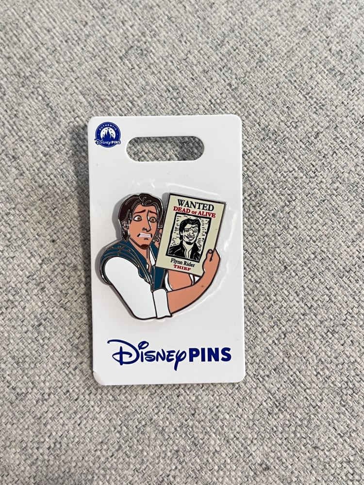 US Disney Tangled Flynn Rider Wanted Poster Pin view 1