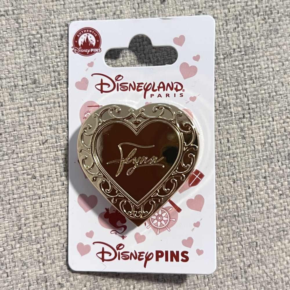 Disneyland Paris Love Heart Hinged Flynn Pin view 3