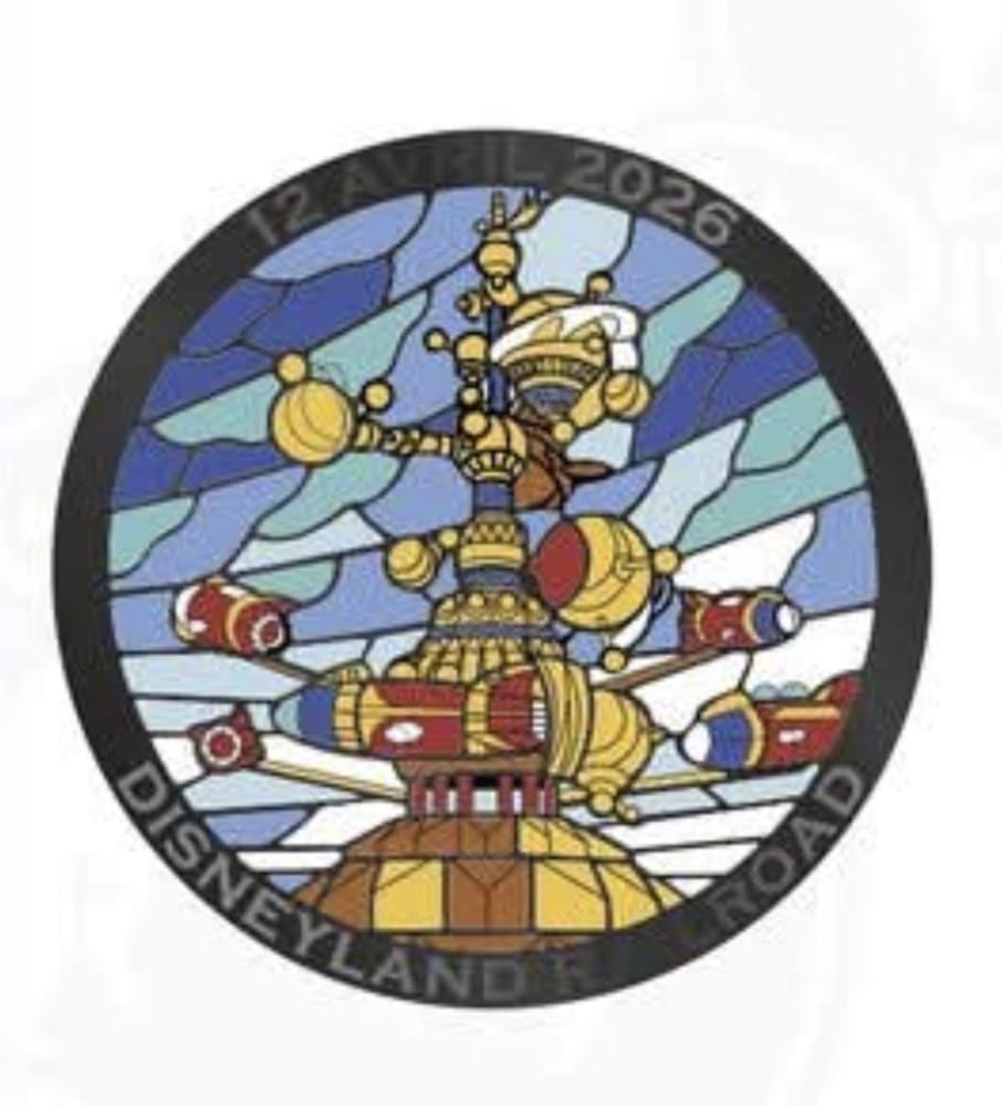 Disneyland Paris Limited Edition 12th Avril Stained Glass Discoveryland Pin view 1