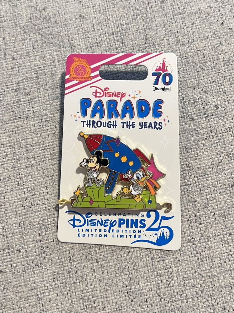 Disneyland Resort Parade Through The Years Limited Edition Mickey and Donald Pin view 1