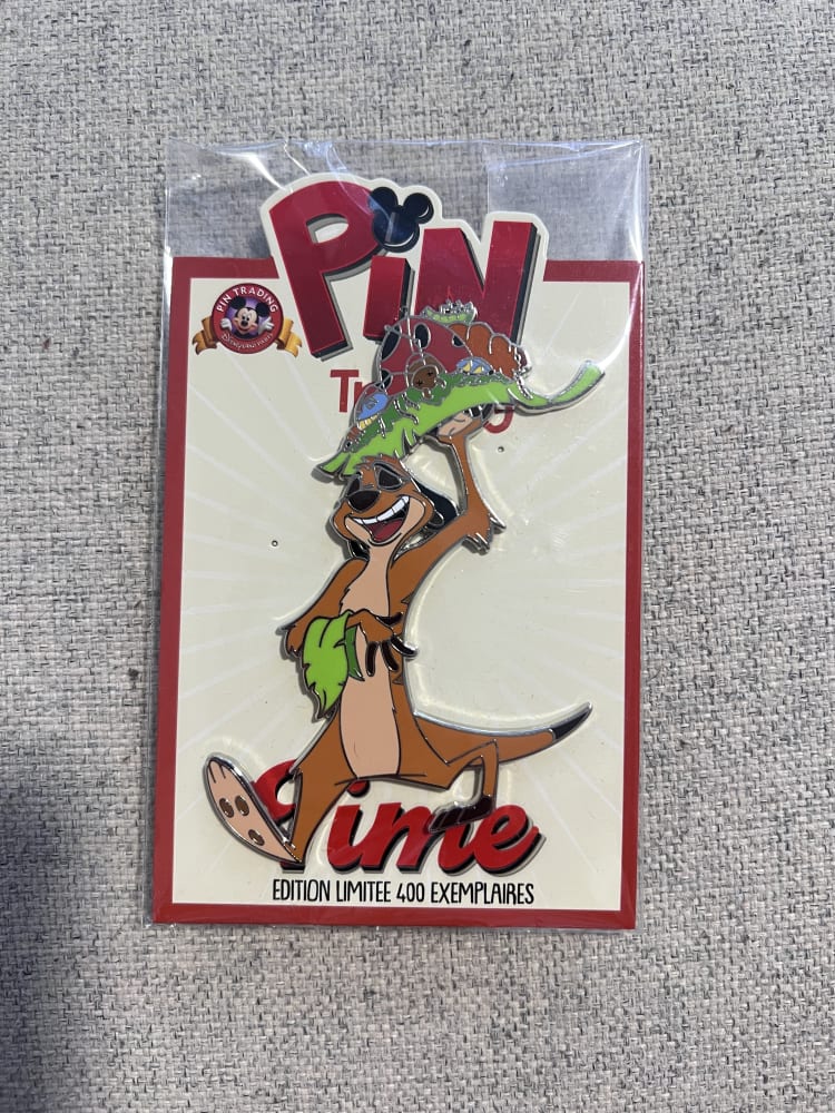 Disneyland Paris Limited Edition Pin Trading Time Lion King Timon Pin view 1