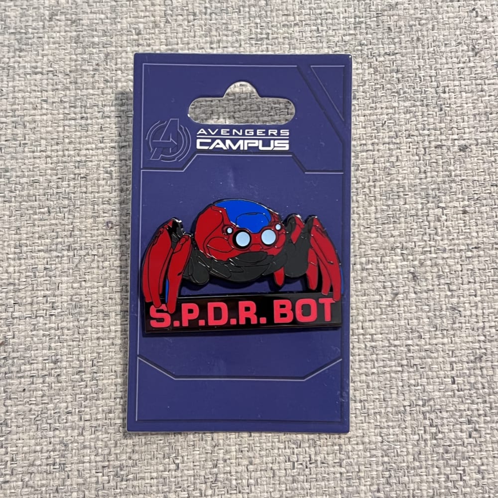 Disneyland Paris Avengers Campus Spiderman S.P.D.R B.O.T Pin view 1