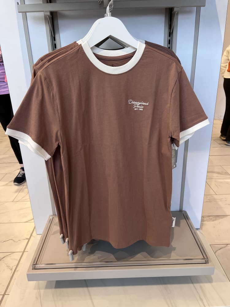 Disneyland Paris Happiest Place On Earth Brown Embroidered T-Shirt view 2