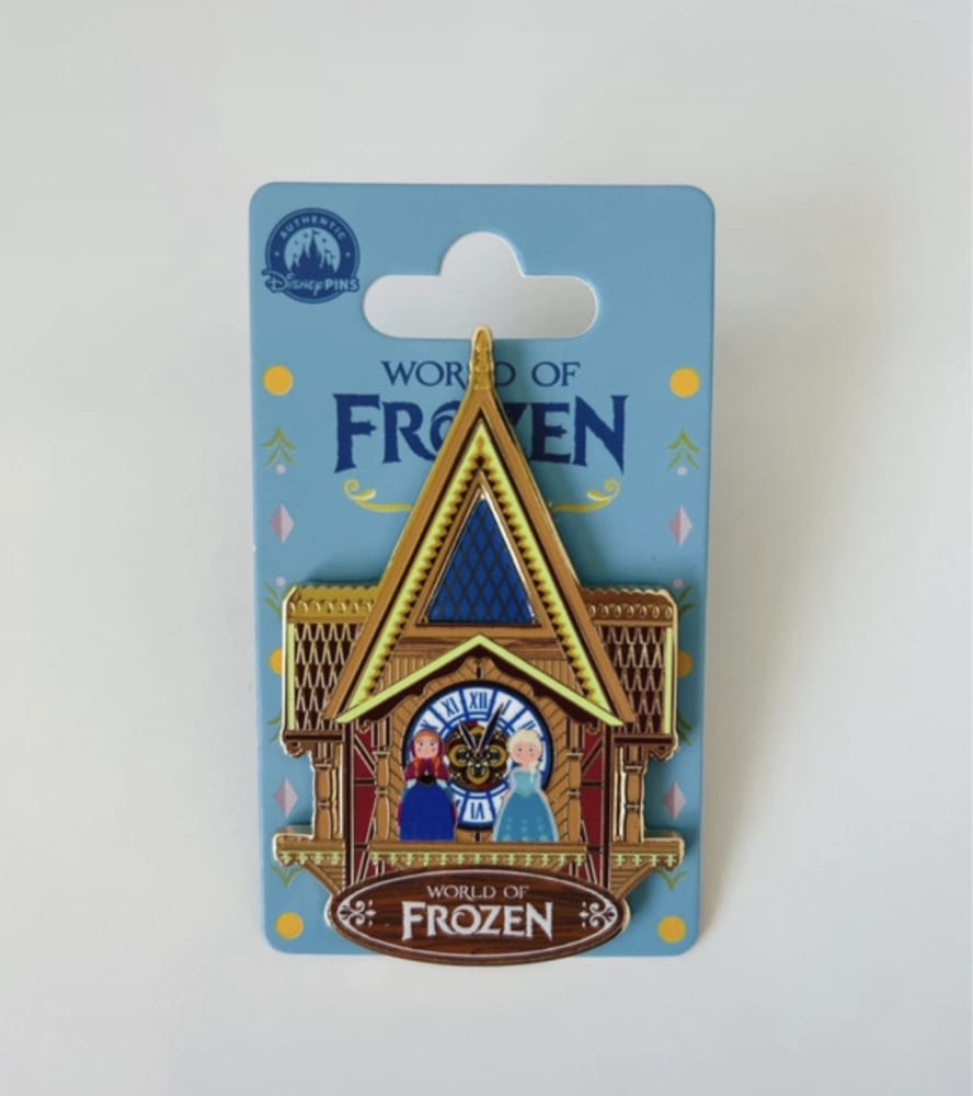 Disneyland Paris World of Frozen Elsa Anna Clock Tower Pin view 1