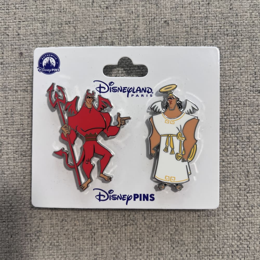 Disneyland Paris Emperor's New Groove Kronk Devil Angel Pin Set