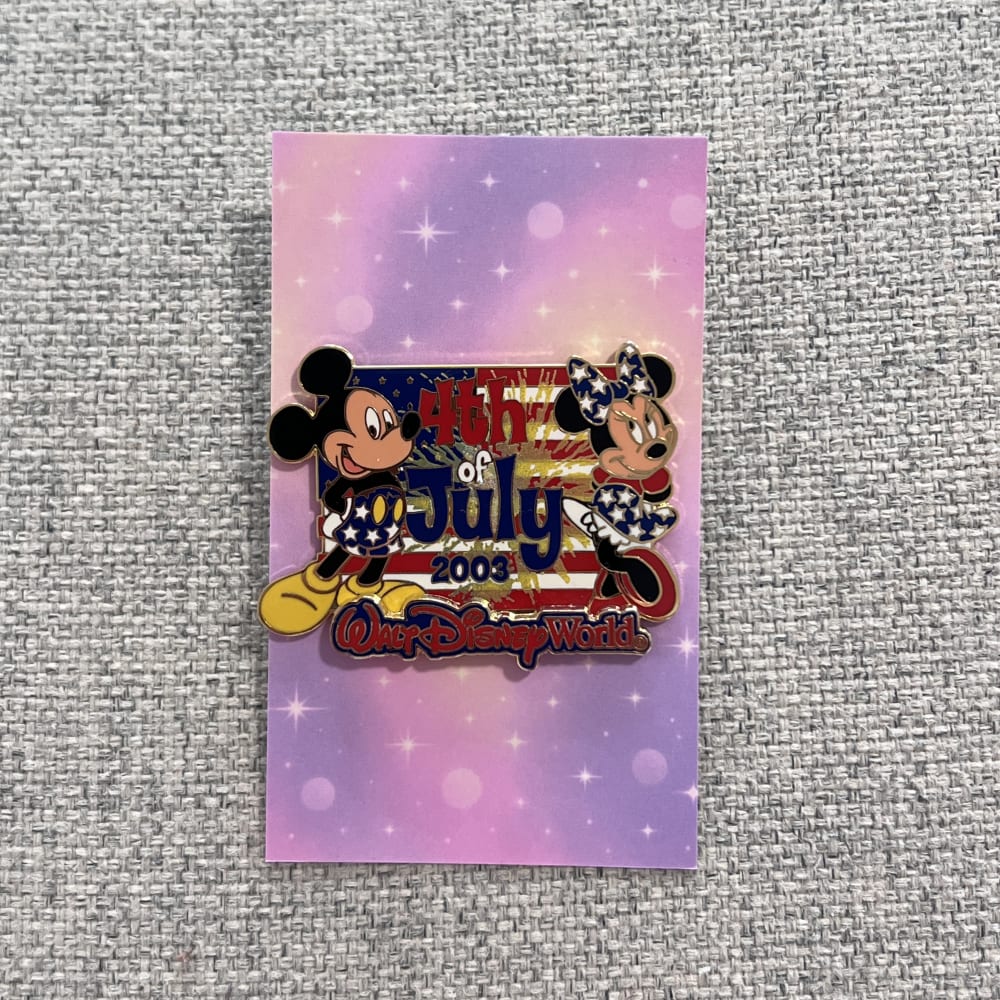 Walt Disney World Limited Edition July 4th Mickey Minnie Pin view 1