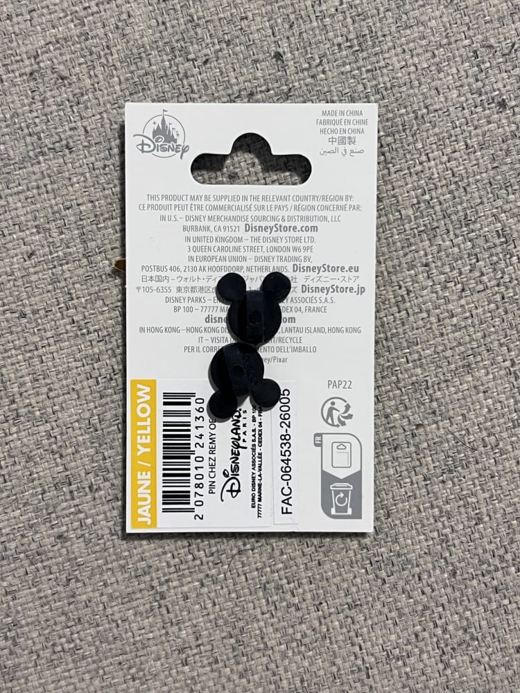 Disneyland Paris Ratatouille Chez Remy Black Hanging Sign Pin view 2