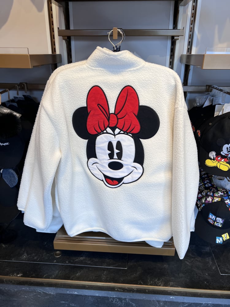 Disneyland Paris White Minnie Mouse Quarter Zip Fleece view 1