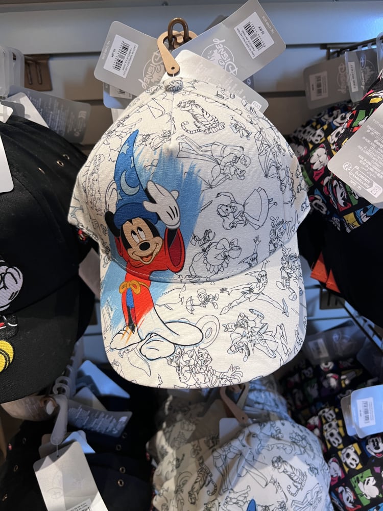 Disneyland Paris Adult Fantasia Sorcerer Mickey Sketch Cap