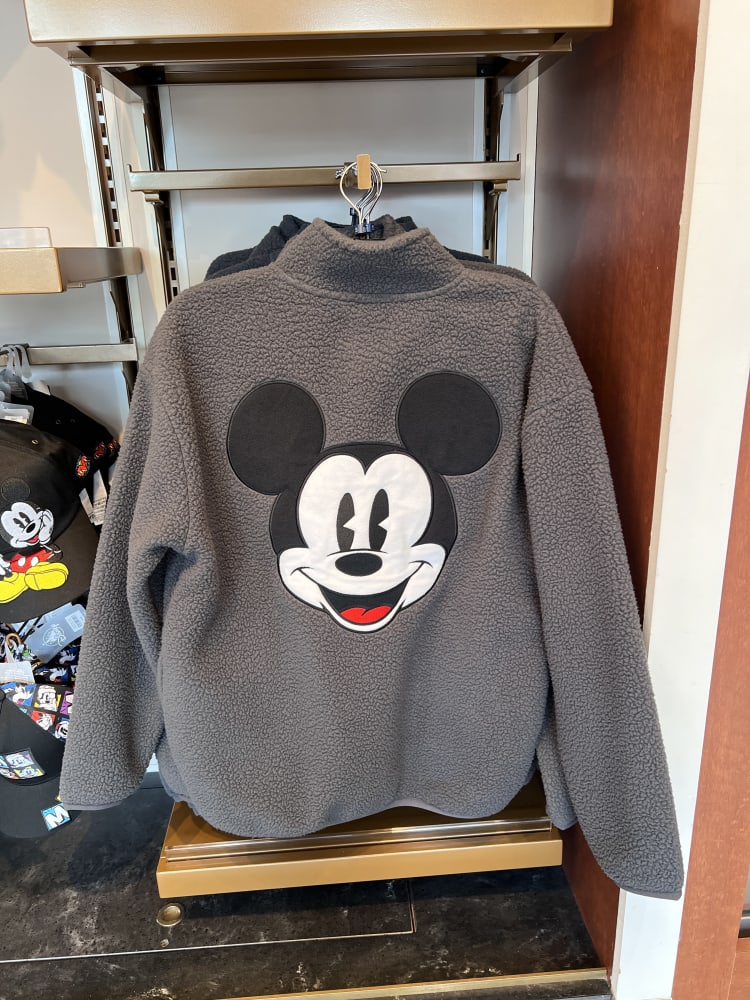 Disneyland Paris Grey Mickey Mouse Quarter Zip Fleece view 1