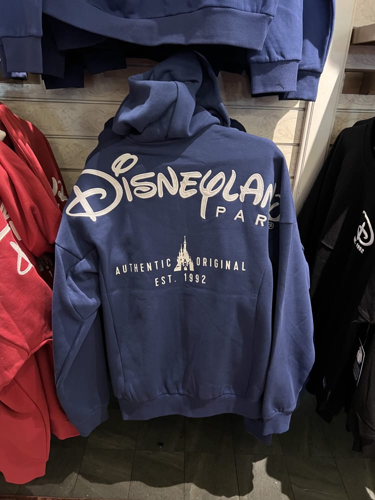 Disneyland Paris Embroidered Logo Navy Blue Full Zip Hoodie view 1