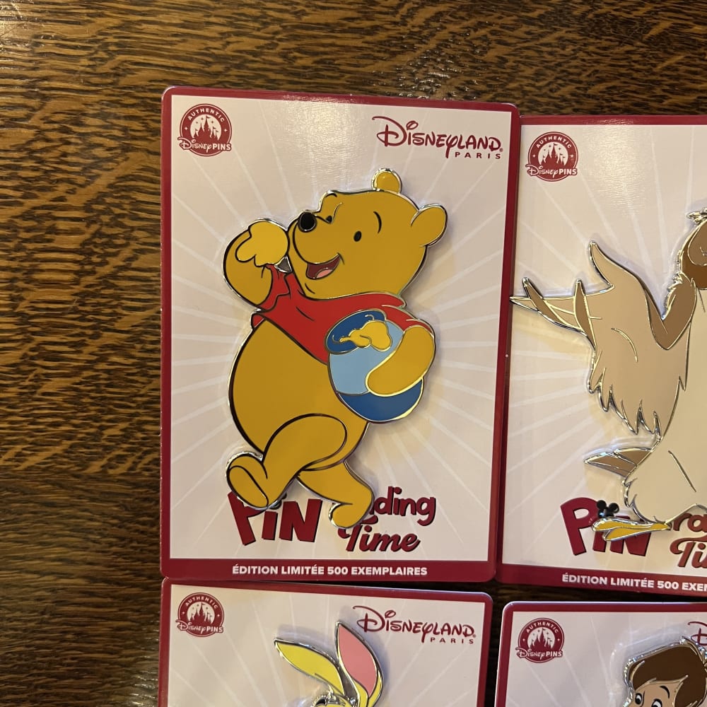 Disneyland Paris Pin Trading Time Winnie the Pooh Set of Four view 2