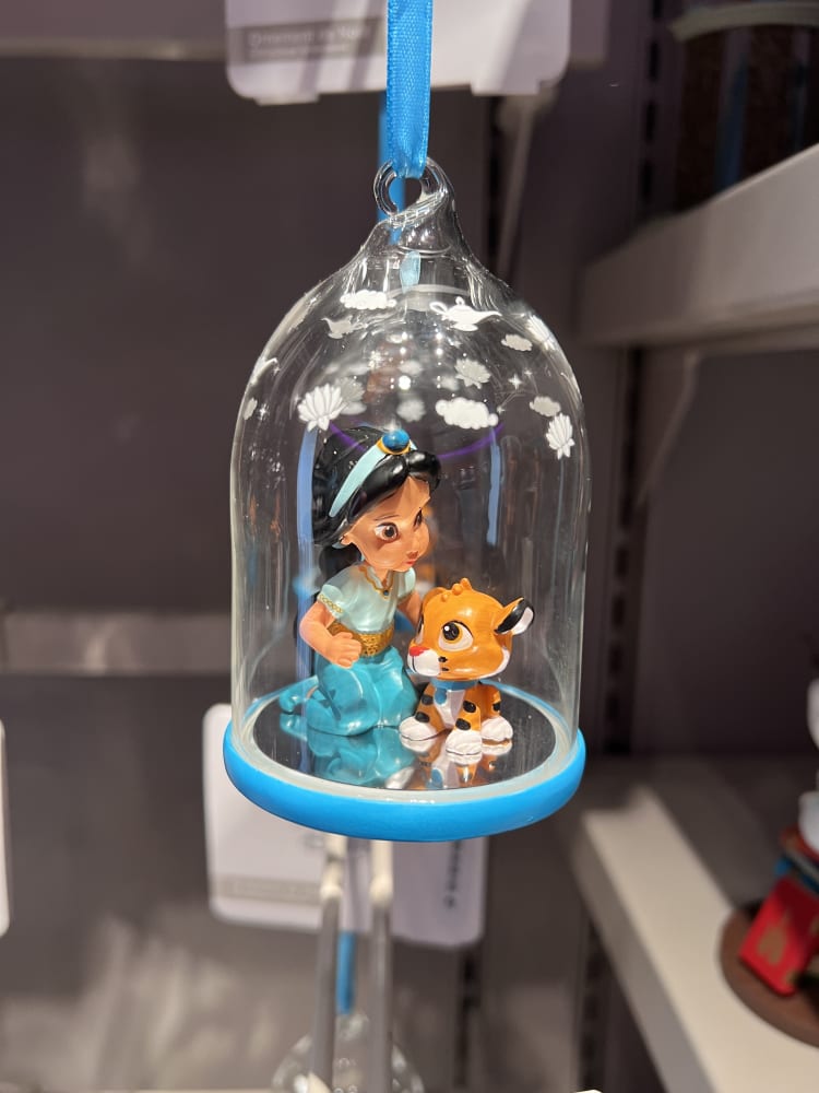 Disneyland Paris Princess Jasmine Glass Dome Hanging Ornament
