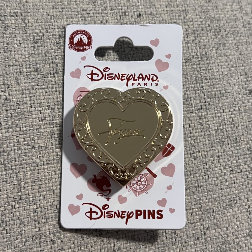 Disneyland Paris Love Heart Hinged Flynn Pin view 2