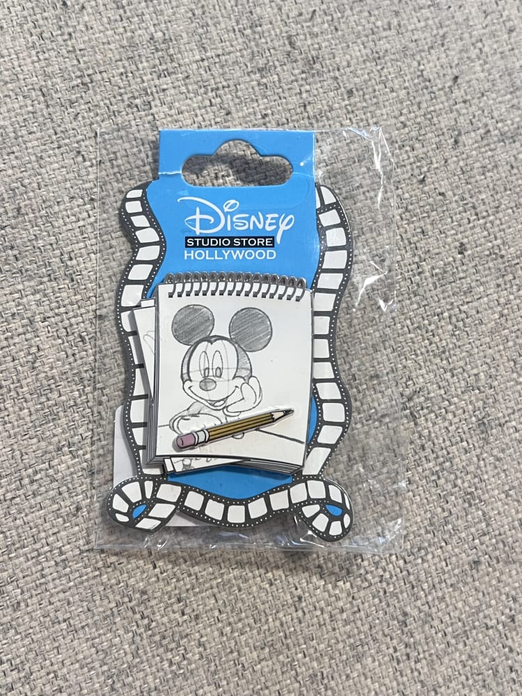 Disney Studio Store Hollywood Mickey Mouse Sketchpad Pin view 1