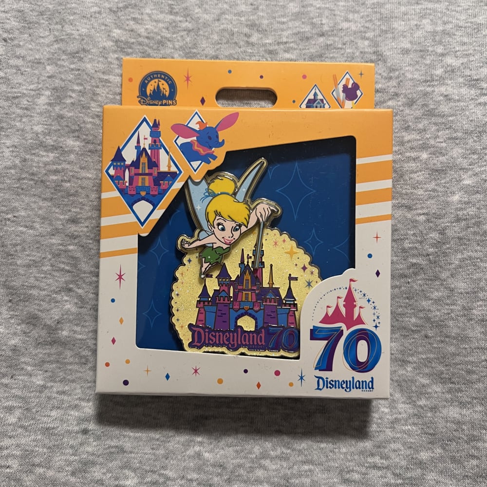 Disneyland Resort Limited Edition 70th Anniversary Mini Jumbo Tinkerbell Castle Pin