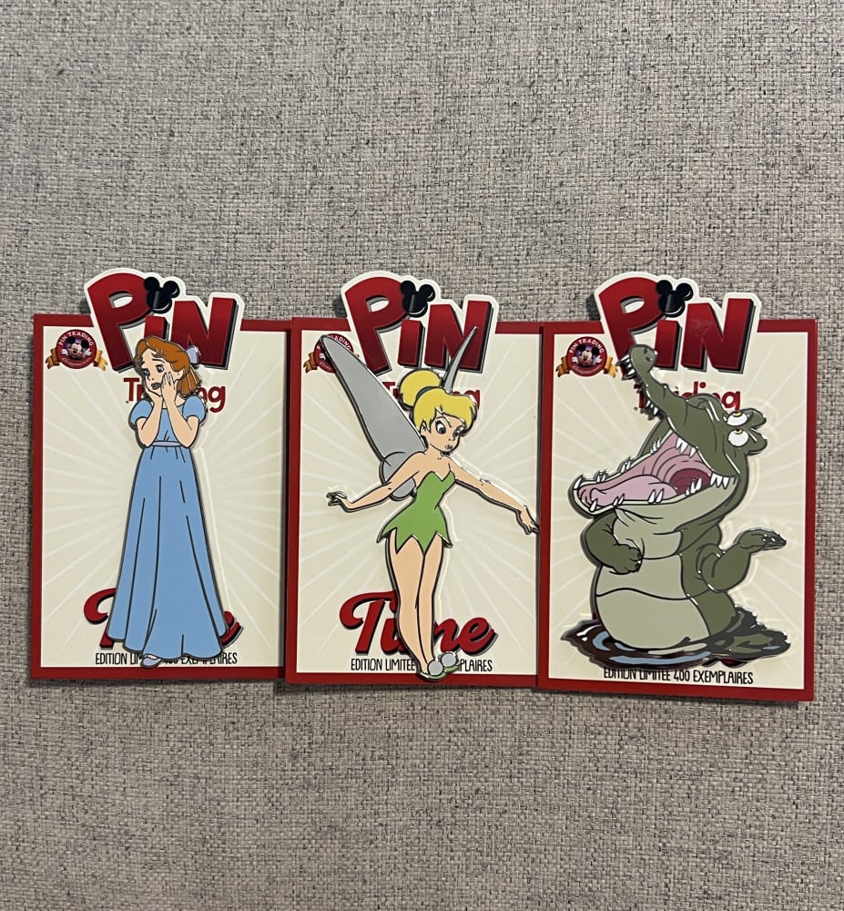 Disneyland Paris Limited Edition Pin Trading Time Peter Pan Pin Set view 1