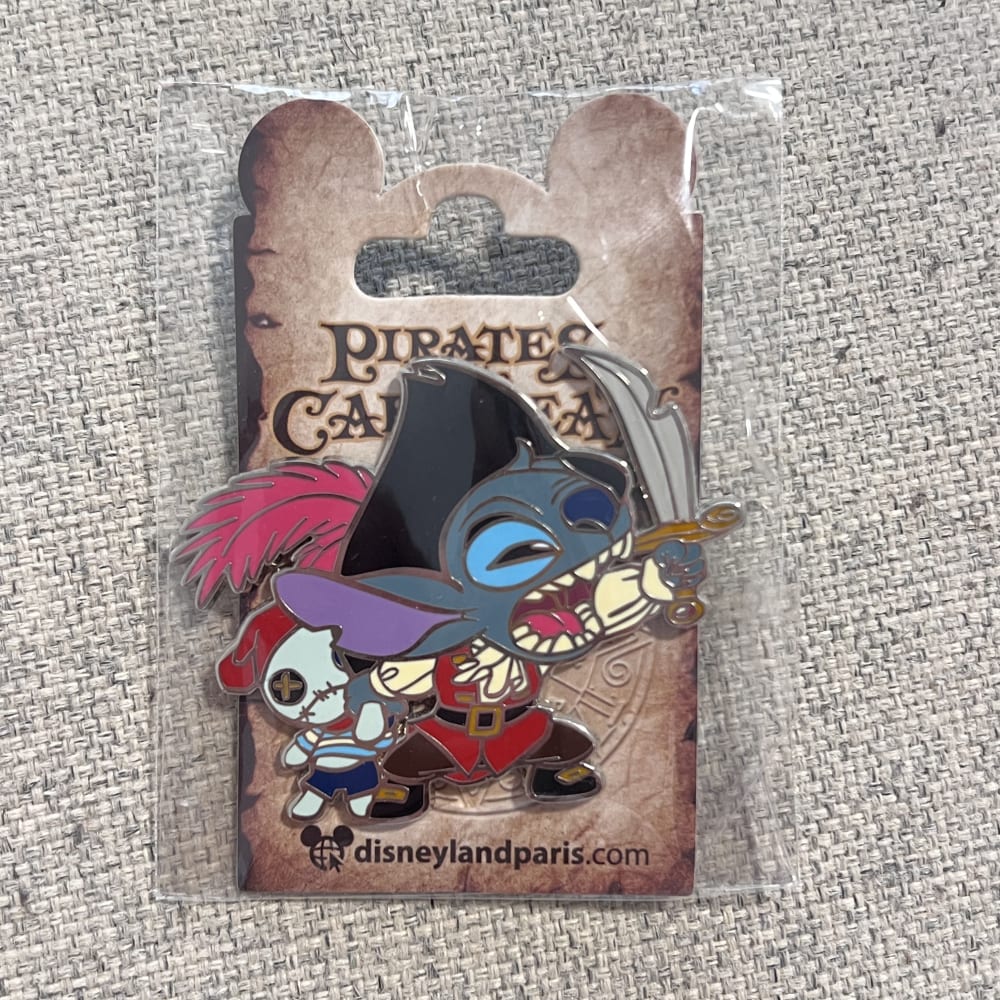 Disneyland Paris Pirate Stitch Pin view 1
