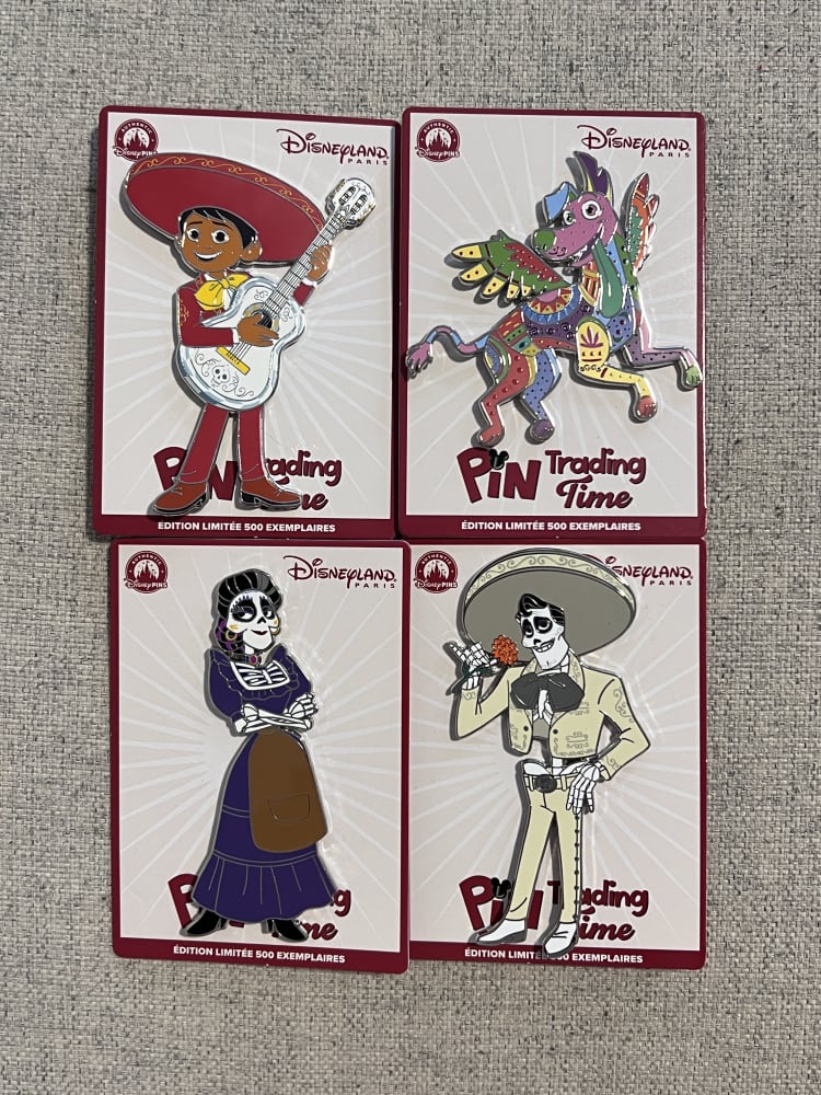 Disneyland Paris Limited Edition Pin Trading Time Coco Pin Set view 1