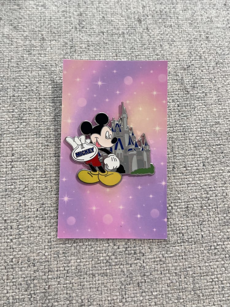 Walt Disney World Cast Member Exclusive Limited Edition Mickey Mouse Name Badge Pin view 1