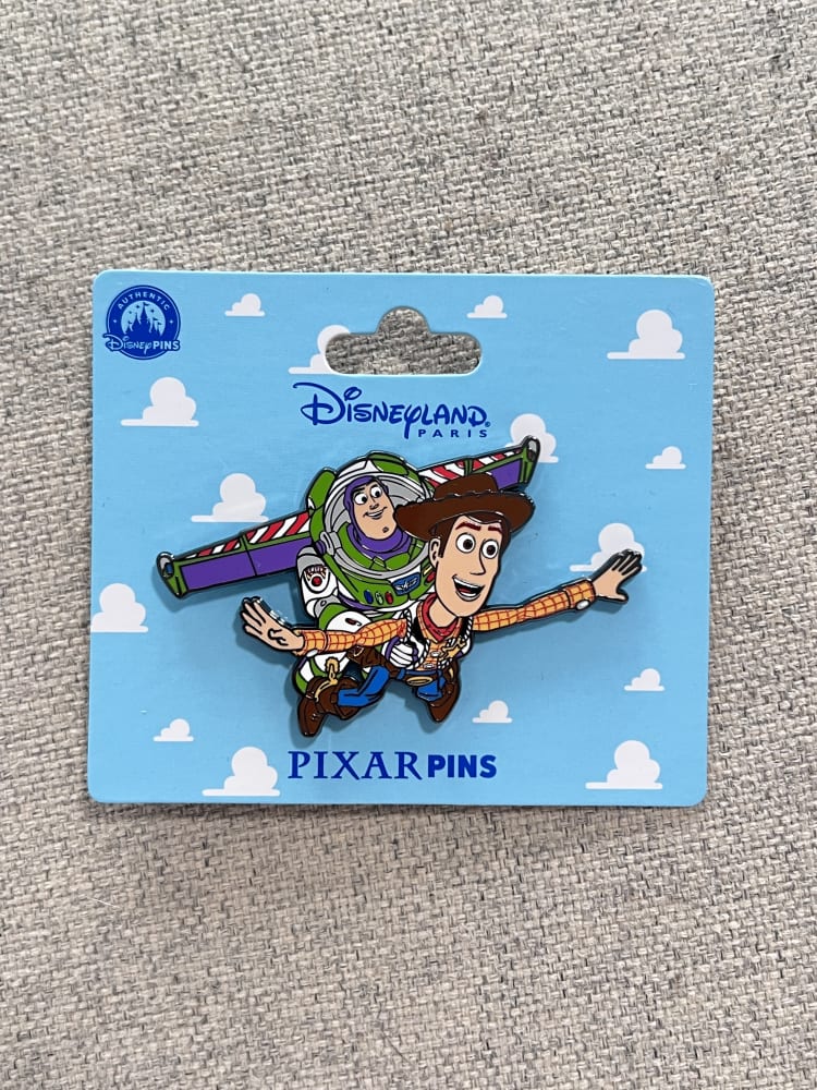 Disneyland Paris Toy Story Buzz and Woody Flying Pin view 1