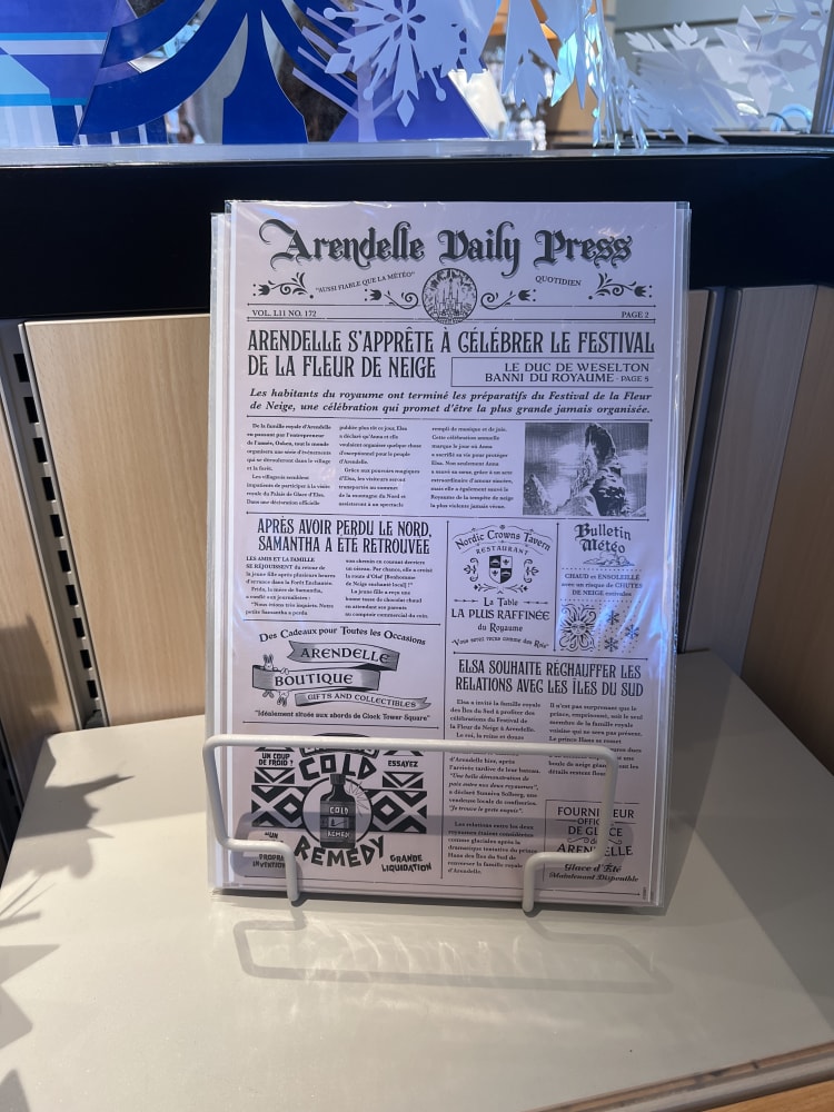 Disneyland Paris World of Frozen Arendelle Daily Press Newspaper view 1
