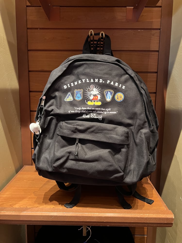 Disneyland Paris Embroidered Park Symbols Black Backpack