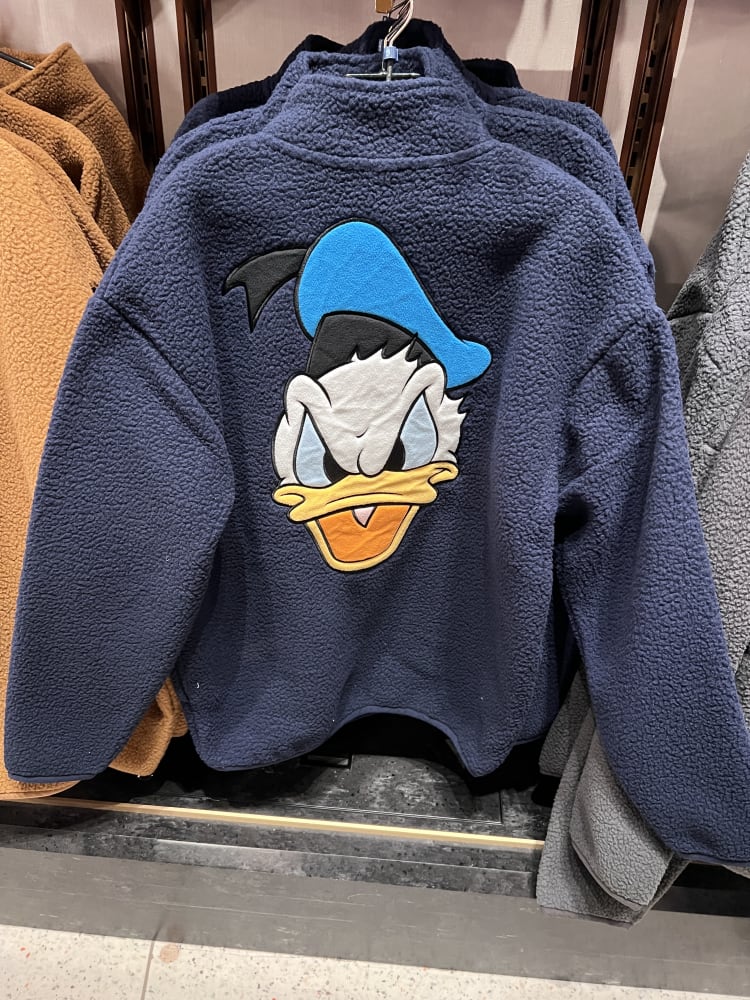 Disneyland Paris Quarter Zip Navy Donald Duck Fleece view 1