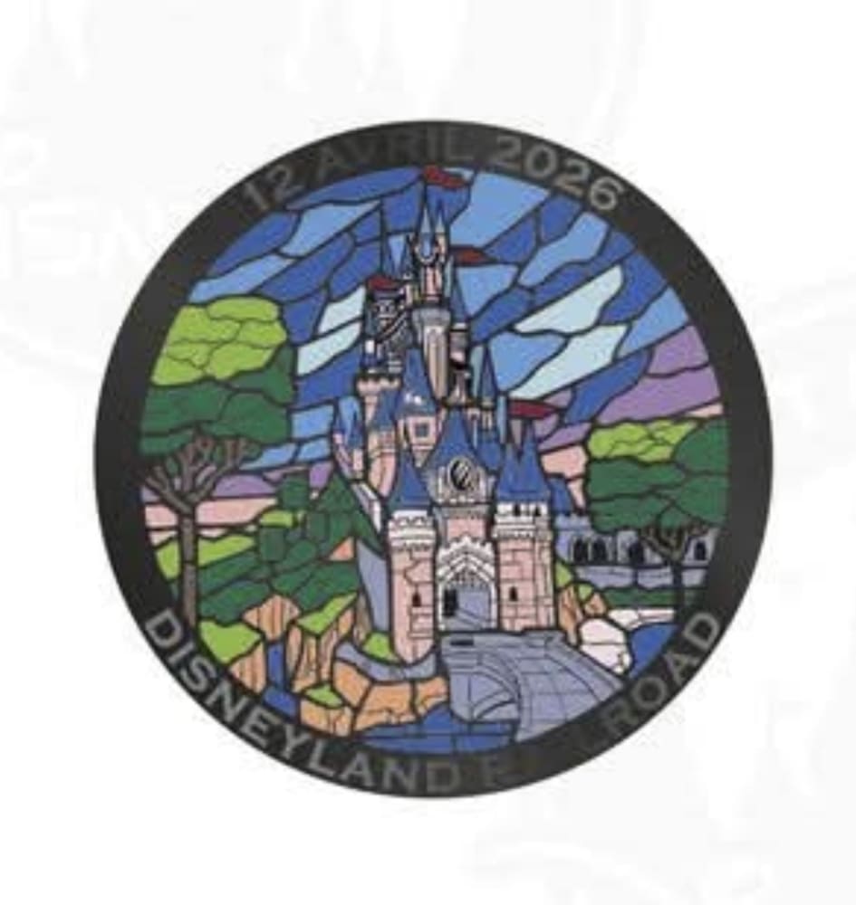 Disneyland Paris Limited Edition 12th Avril Stained Glass Sleeping Beauty Castle Pin view 1