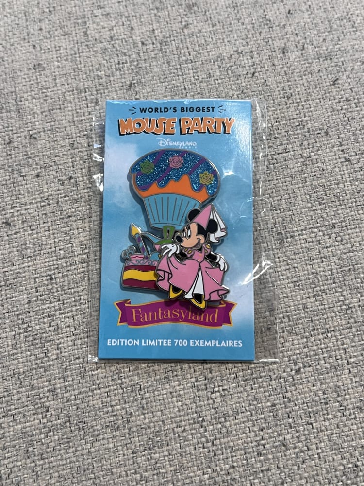 Disneyland Paris Limited Edition Mouse Party Minnie Fantasyland Pin view 1