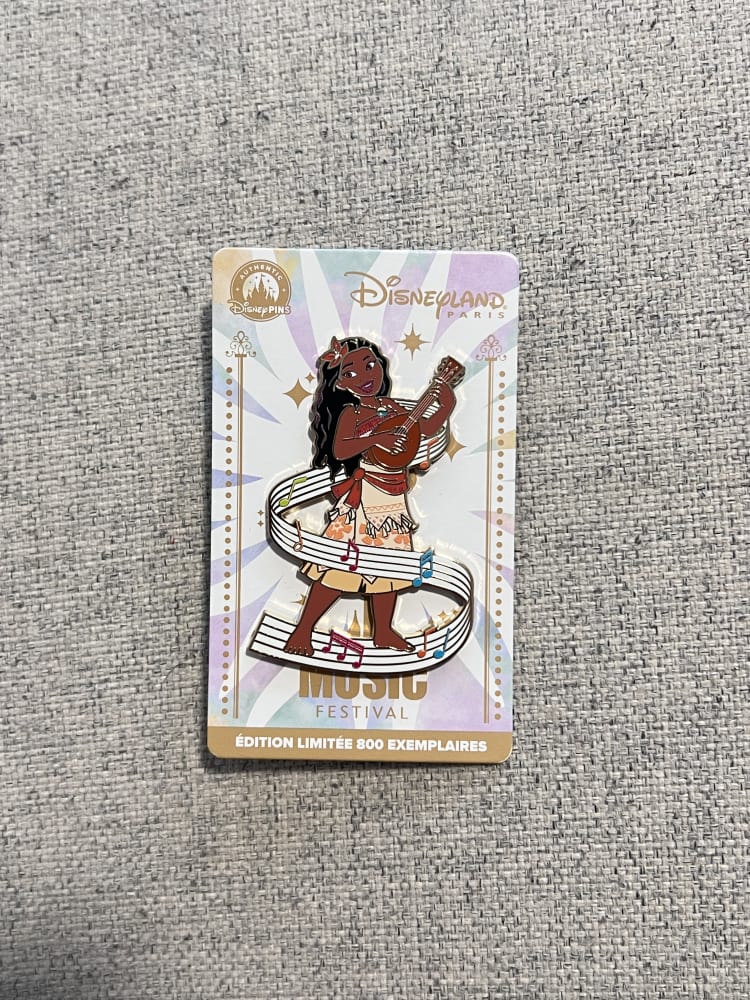 Disneyland Paris Limited Edition Music Festival Moana Pin view 1