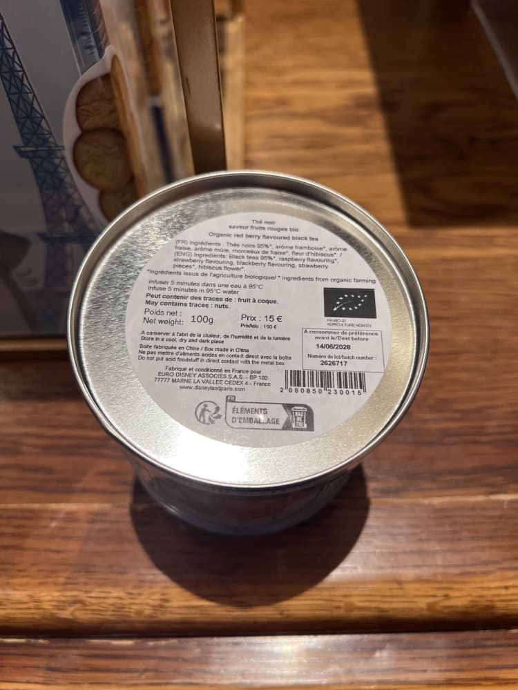 Disneyland Paris Organic Red Berry Flavoured Black Tea view 4