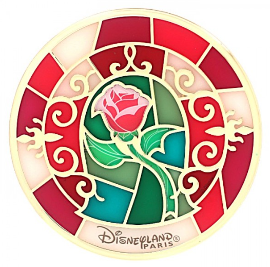 Disneyland Paris Arribas Stained Glass Rose Ornament view 1