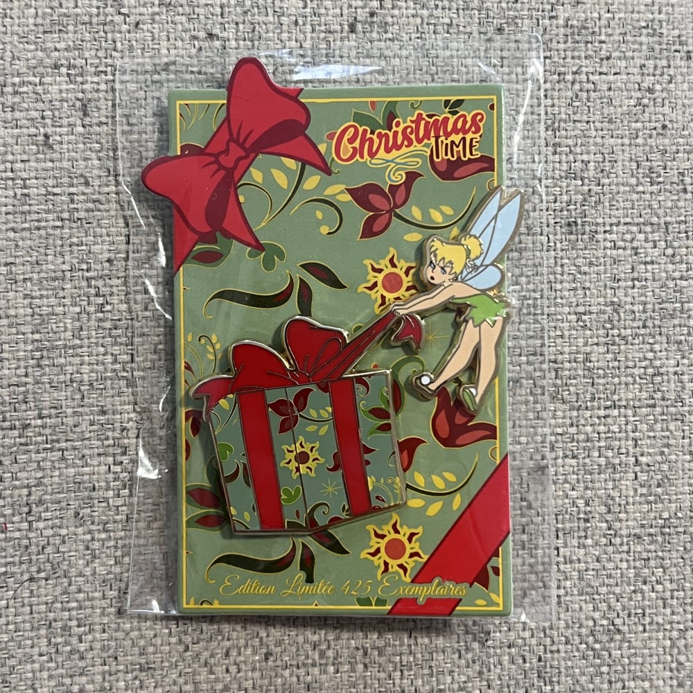 Disneyland Paris Limited Edition Christmas Time Tinkerbell Pin view 1