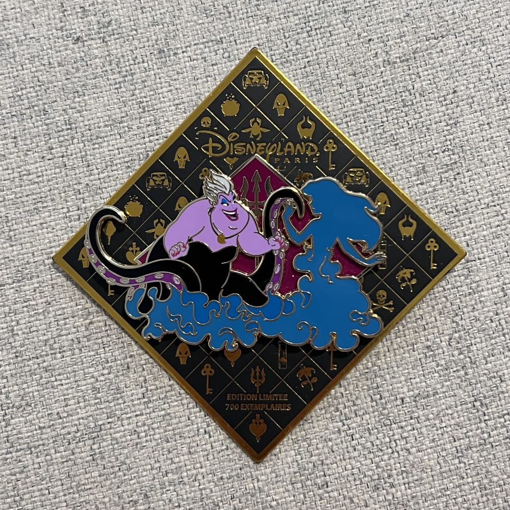 Disneyland Paris Limited Edition Heroes and Villains Silhouette Ursula Pin view 1