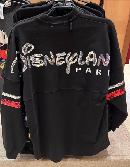 Disneyland Paris Black Sequin Logo Spirit Jersey view 1