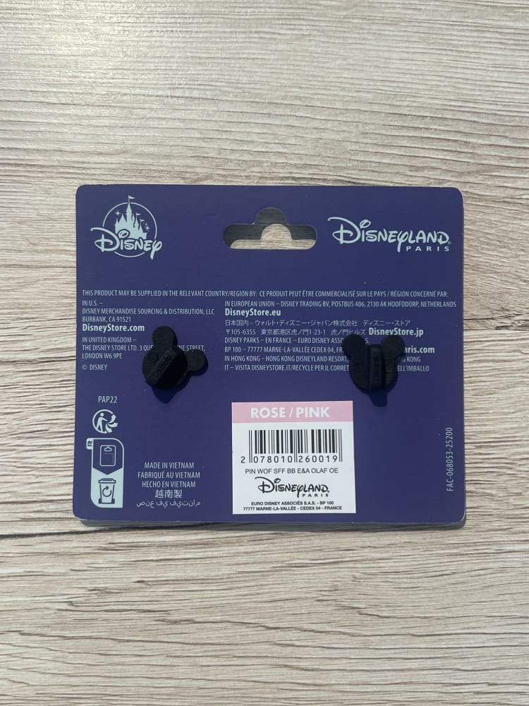 Disneyland Paris World of Frozen Elsa Anna Snowman Pin view 2