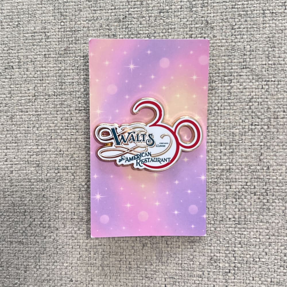 Disneyland Paris 30th Walt's Restaurant Logo Pin view 1