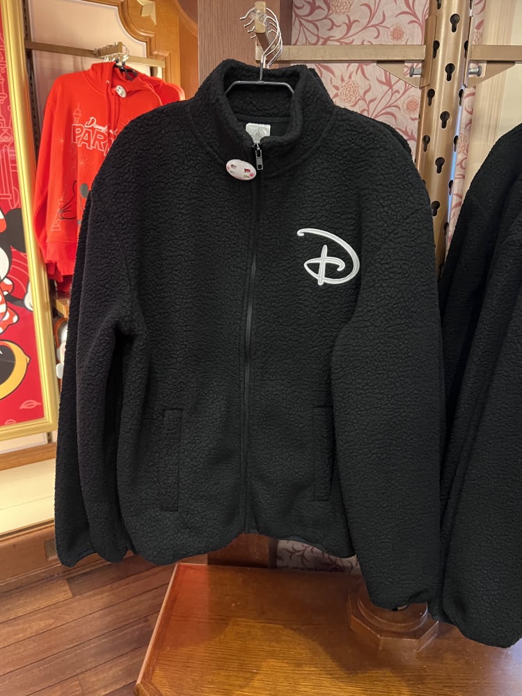 Disneyland Paris Full Zip Embroidered Logo Black Fleece Jacket view 1